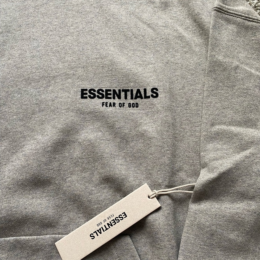 ESSENTIALS FEAR OF GOD DARK OATMEAL PULLOVER HOODIE - Picture 4 of 9